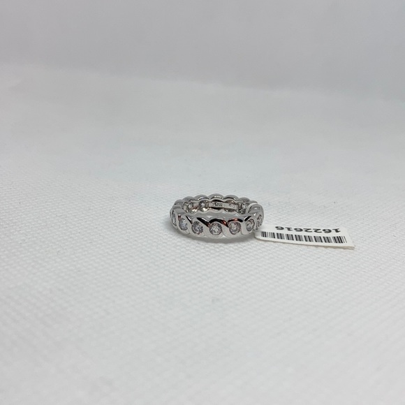 Simulated Diamond Sterling Silver Eternity Ring(NWT) J-62 - Picture 3 of 7